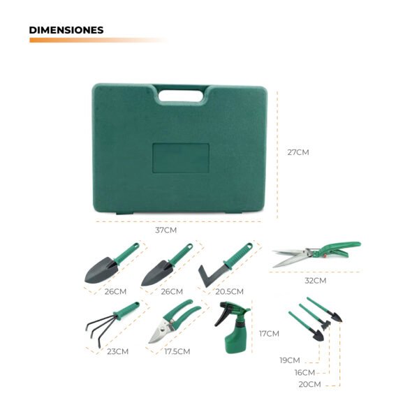 Kit de Herramientas de Jardinería de Acero – Rastrillo y Tijera de Podar - Image 4