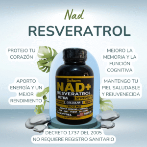 NAD+ con Resveratrol 1500MG | Energía Celular, Salud Cardiovascular y Antienvejecimiento